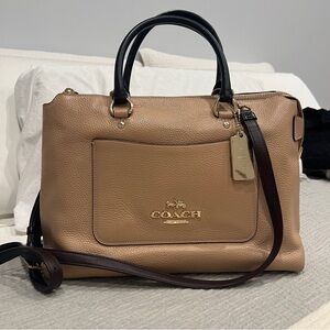 Coach Emma Satchel Tan Leather Handbag